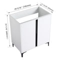Soft Close Doors Bathroom Vanity,30 Inch For Small Bathroom Only Vanity ,No Sink White 2 Bathroom Freestanding Modern Plywood