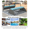 Versatile Outdoor Seat That Converts To Four Seats And A Table, Suitable For Gardens And Lawns Blue Hdpe