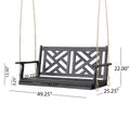 Alejandro Porch Swing Dark Grey Wood Metal