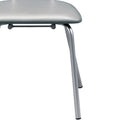 Grey And Oak Side Chair With Padded Seat Set Of 2 Solid Grey Silver Dining Room Side Chair Solid Back Set Of 2 Wood Metal