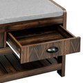 Hall Tree With 6 Hooks And Hinged Lid, Coat Hanger, Entryway Bench, Storage Bench, 3 In 1 Design, 69Inch, For Entrance, Hallway Brown Mdf