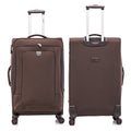 Four Piece Fabric Luggage Set, Expandable Suitcase For Travel, School And Business Trip 20 24 28 32In Coffee Fabric