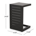 Dark Brown Chair 2 Black Accent Table Dark Brown Pe Rattan Iron,Wood