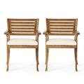 Hermosa Kd Wood Dining Set With Cushions Yes Teak Water Resistant Cushion Acacia Wood