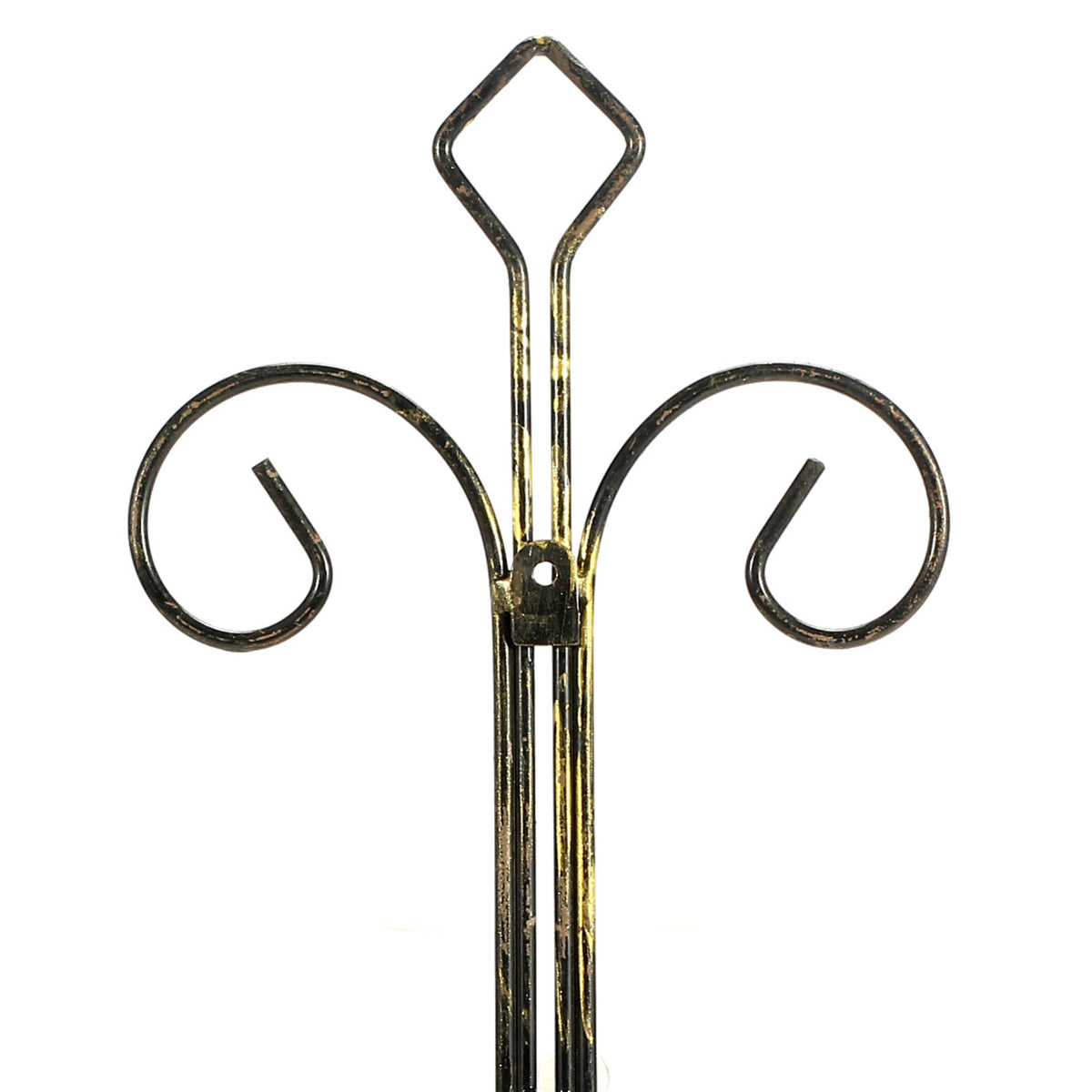 16" Single Pot Black Gold Cast Metal Crest Wall Planter Decoration Multicolor Metal