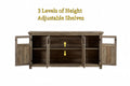Farmhouse Sideboard Buffet Cabinet With Storage With 4 Doors, Kitchen Storage Cabinet, Coffee Bar Cabinet With Adjustable Shelf For Kitchen, Living Room, L68.35''*W15.35