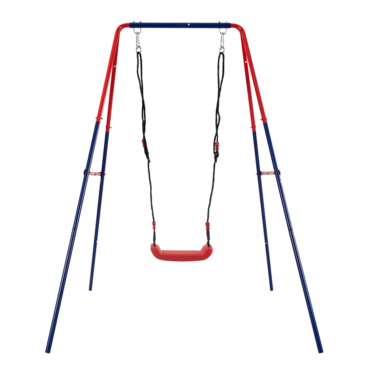 Xns067B Green And Blue Interesting 2 In 1 Baby Swing Mental Plastic Safe Swing Set 110Lbs For Outdoor Playground For Age 3 Blue Red Steel