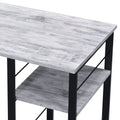 Vadna Antique White & Black Finish Writing Desk Antique White,Black Metal,Synthetic Wood