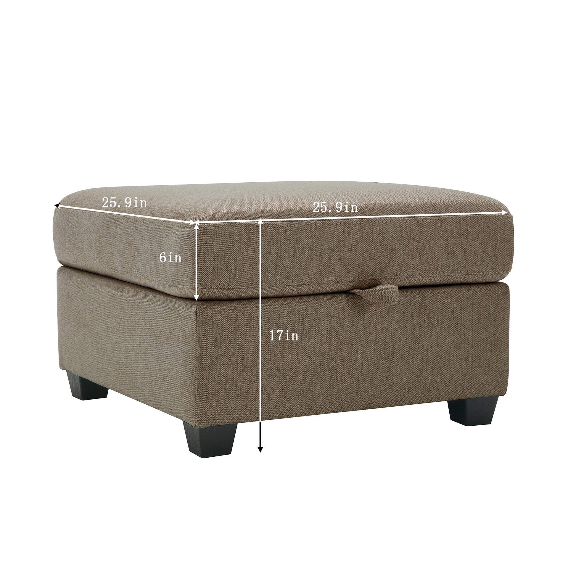 Adjustable Arms And Backs Modern U Shape Linen Couch Modular Sectional Sofa Couch With Storage Seat, Large Convertible Sofa With Reversible Chaise For Living Room Apartment Office, Brown Brown Polyester 4 Seat