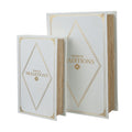 Set Of 2 Book Boxes, L:10.6X6.9X2.6