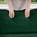 Corduroy Sofamodern Upholstered 4 Seater Corduroy Fabric Sofaoffice Living Room Apartment Comfortable Sofa, Easy To Assemble With 2 Arm Pillows And 4 Throw Pillows Green Corduroy 4 Seat