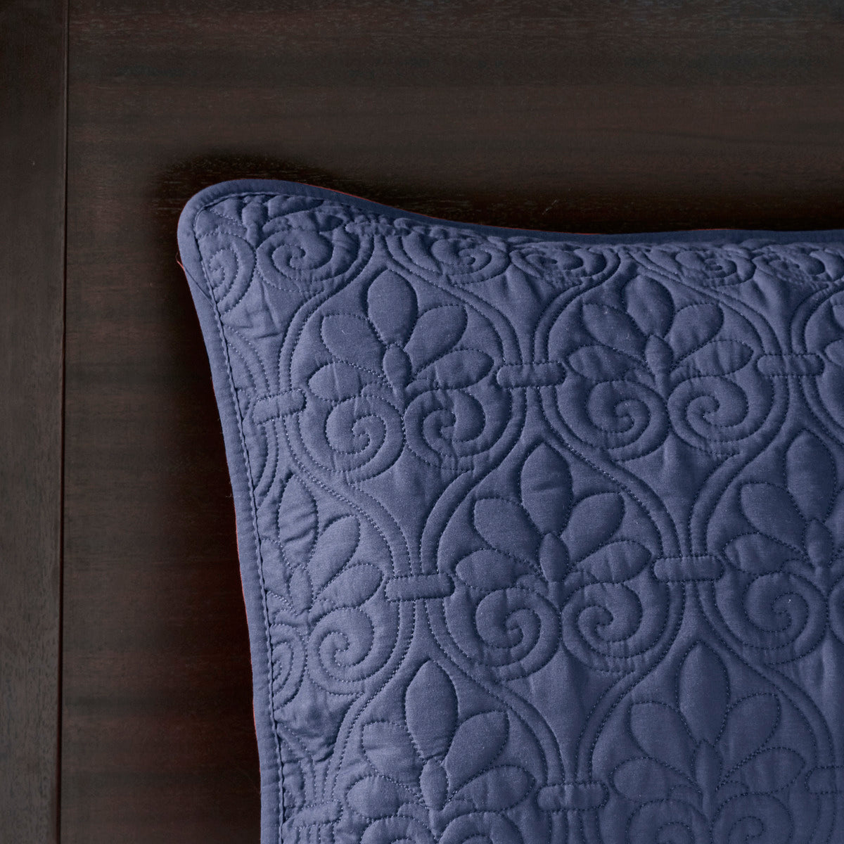 Reversible Bedspread Set Navy Queen Navy Cotton