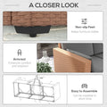 Outsunny Wicker Patio Couch, Pe Rattan 3 Seat Sofa, Outdoor Furniture With Deep Seating, Cushions, Steel Frame, Sand Brown Steel