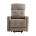 Power Lift Chair With Massage And Heat Comfort Brown Microfiber Upholstery Living Room Furniture 1Pc Power Reclining Motion Chair Brown Microfiber Wood Primary Living Space Plywood,Solid Wood