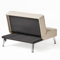 Ottoman Chair Ivory Fabric