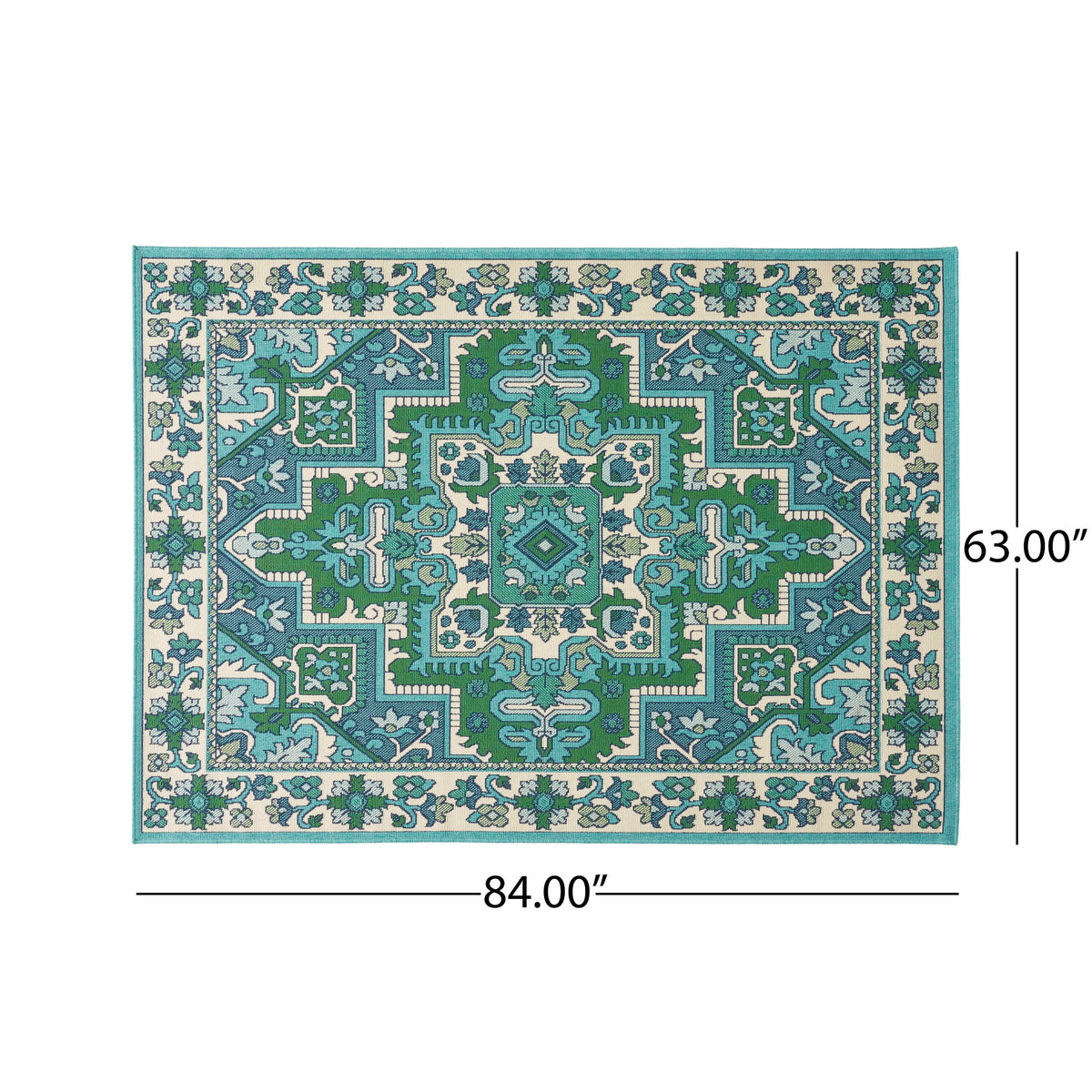 Meridian 2808G 5'3" X 7' Ivory Polypropylene