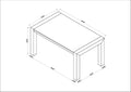 1Pc White Genuine Marble Stone Dining Table Dining Room Wooden Contemporary Formal Solid Wood Veneer Standard Height White Light Brown Seats 6 Dining Room Contemporary,Transitional Rectangular Rectangular Marble