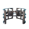 Round Hay Bale Grab For Skid Steer Black Steel