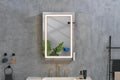 Led Lighted Bathroom Medicine Cabinet With Mirror, Surface Lighted Medicine Cabinet,Dimmable,Shelves,Intelligent Switch Medicine Cabinet, Aluminum Frame,Left Opening Door Matte Black Aluminium
