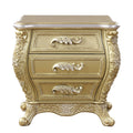Gold 3 Drawer Nightstand Gold 3 Drawers Bedroom Rectangle Felt Lined Drawers Wood Plastic