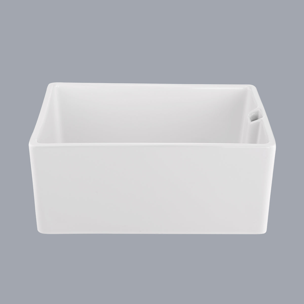 23.6" L X 18" W White Ceramic Single Bowl Kitchen Sink White Ceramic
