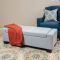 Guernsey Ottoman Light Grey Fabric