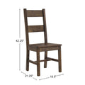 Set Of 2 Wooden Dining Chairs In Rustic Golden Brown Rustic Brown Dining Room Dining Chairs Ladder Back Set Of 2 Mdf
