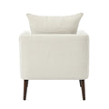 Barrel Chair, Chenille Accent Chair, Fabric Armchair Club Chair,Upholstered Arm Chair With Solid Wood Legs,Waist Pillow,Padded Single Chair For Living Room Bedroom Study Waiting Room,Beige Beige Light Brown Primary Living Space Modern Rubberwood Foam
