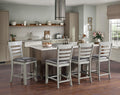Hyland Counter Chair Set Of 2 Dark Gray Dark Gray Faux Leather