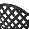 Bono Metal Bistro Set Black Aluminium