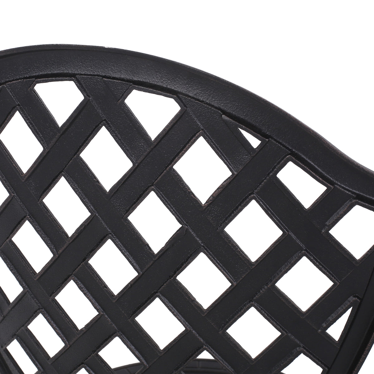 Bono Metal Bistro Set Black Aluminium