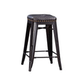 Hank Counter Stool Set Of 2 Dark Gray Dark Gray Wood