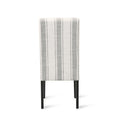 Dining Chair Grey Stripe Fabric