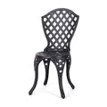 Bono Metal Bistro Set Black Aluminium