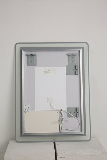 48*32 Inch Bathroom Mirror With Led Lightsanti Fog Lighted Vanity Mirrors For Wall Mounted, 3 Colors And 5 Level Dimmable, Horizontal Vertical Clear Modern Glass
