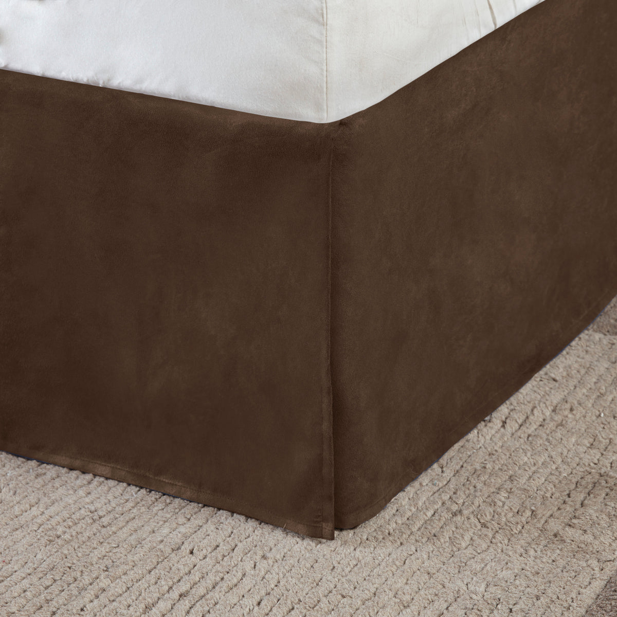 7 Piece Faux Suede Comforter Set Brown Cal King California King Brown Polyester