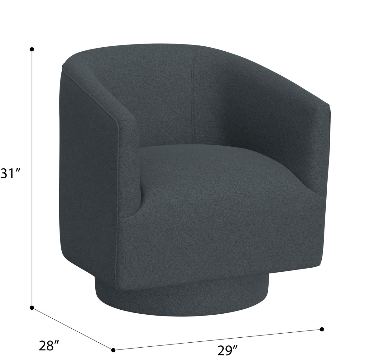 Bralin Blue Swivel Accent Chair Blue Foam Engineered Wood