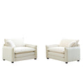 Beige Corduroy,Luxurious And Sophisticated Deep Seated Sofa Set With Two Single Deep Seat Sofa Suitable For Living Room And Office Beige Corduroy 1 Seat