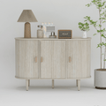 3 Door Buffet Cabinet,Large Storage Accent Cabniet With 3 Door,Sideboard Cabniet For Living Room, Entryway, Hallway, Office Kitchen And Dining Room Freestanding 3 4 Spaces Natural Sliding Doors Modern Mdf
