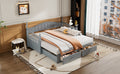 Wooden Twin Size Daybed With Twin Size Trundle, Extendable Daybed With Two Storage Drawers,Gray Expected Arrival Time:9.12 Twin Gray Wood