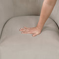 1Pc Swivel Chair Taupe Velvet Fabric Upholstery Solid Wood Diamond Pattern Stitched Back Comfort Chair Living Room Furniture Taupe Primary Living Space Contemporary Plywood,Solid Wood