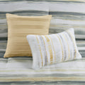 8 Piece Printed Seersucker Comforter And Quilt Set Collection Yellow Full Queen Full Yellow Polyester