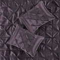 7 Piece Tufted Comforter Set Plum Queen Queen Plum Polyester