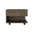 Luanda Lift Top Coffee Table, Casters, One Shelf Dark Brown Brown Freestanding Rectangular Coffee & End Tables Rectangular Particle Board Particle Board