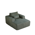 62.5 Inch Corduroy Sponge Sofa Lounge Chair,No Assembly Required,Fluffy Modern Sleeper Chair For Indoor Living Room Bedroom Army Green Foam Corduroy 1 Seat