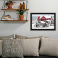 Tree Farm Wagon Black Framed Wall Art For Living Room, Bedroom Wall Art Print For Home Decor By Lori Deiter Multi Wood Paper