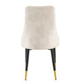 Beige Dining Chairs Set Of 4 Living Room Chair Modern Kitchen Armless Side Chair Metal Plaid Beige Dining Room Powder Coated Foam Dry Clean Modern Dining Chairs Solid Back Foam Velvet
