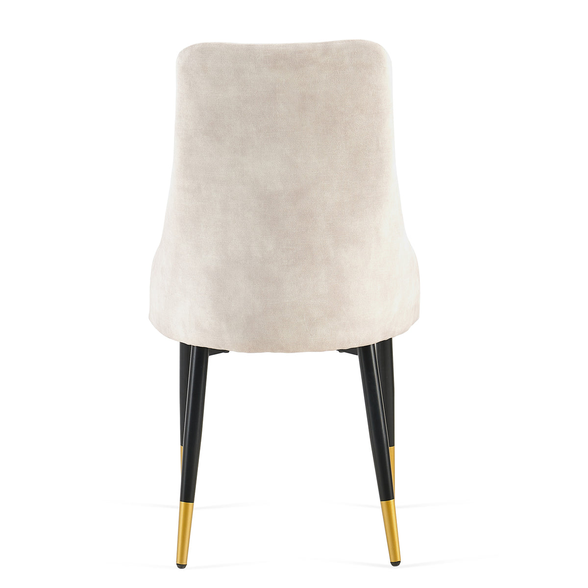 Beige Dining Chairs Set Of 4 Living Room Chair Modern Kitchen Armless Side Chair Metal Plaid Beige Dining Room Powder Coated Foam Dry Clean Modern Dining Chairs Solid Back Foam Velvet