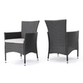 Malta Dining Chair Set Of 2 Grey Wicker