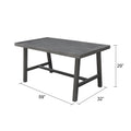 Renaissance Outdoor Patio Picnic Dining Table Grey Acacia Wood
